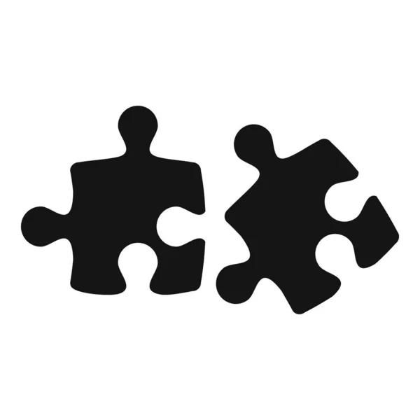 Puzzle parte icona, stile semplice — Vettoriale Stock