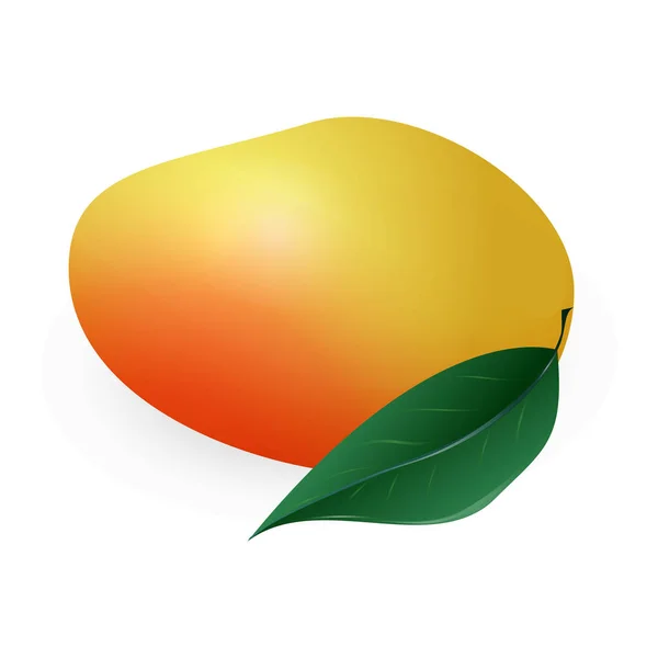 Icono de mango entero, estilo de dibujos animados — Vector de stock