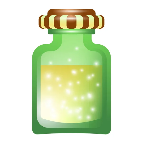 Magic potion bottle icon, cartoon style — 스톡 벡터