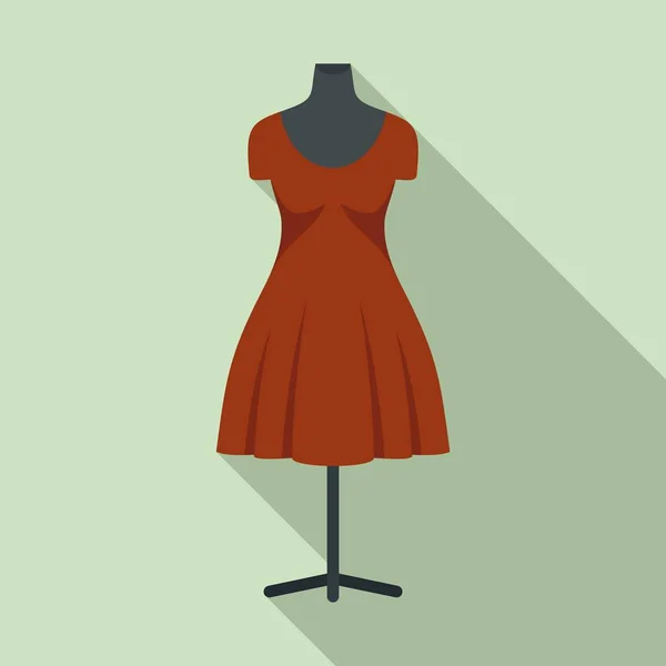 Dress mannequin icon, flat style — Stock Vector