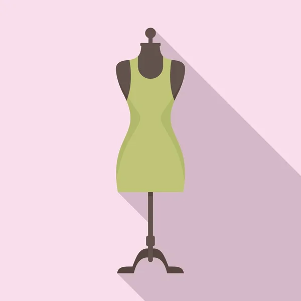 Beauty mannequin icon, flat style — Stock vektor