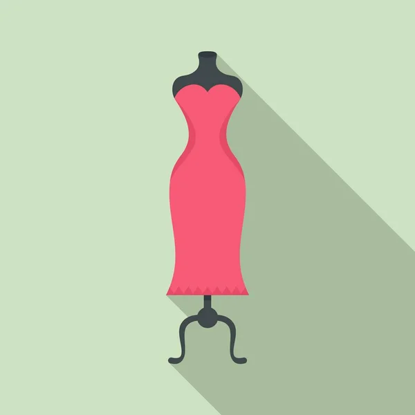 Store jurk etalagepop pictogram, platte stijl — Stockvector