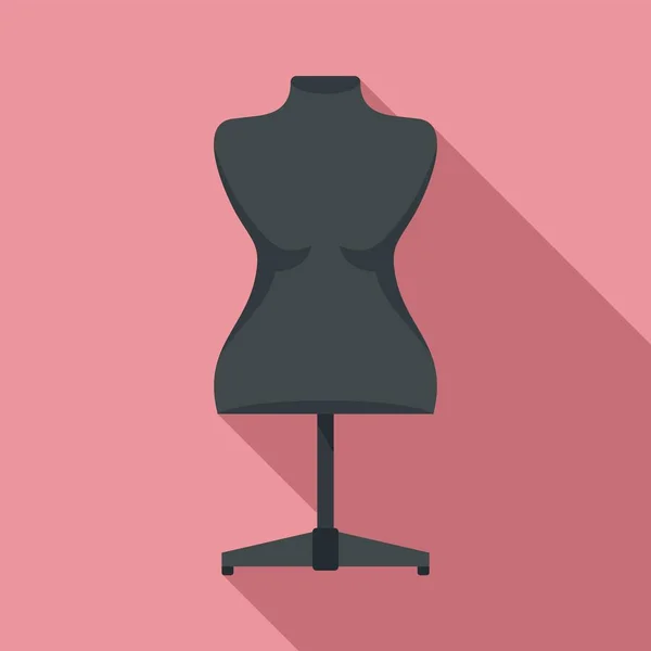 Plastic mannequin icon, flat style — Stock Vector
