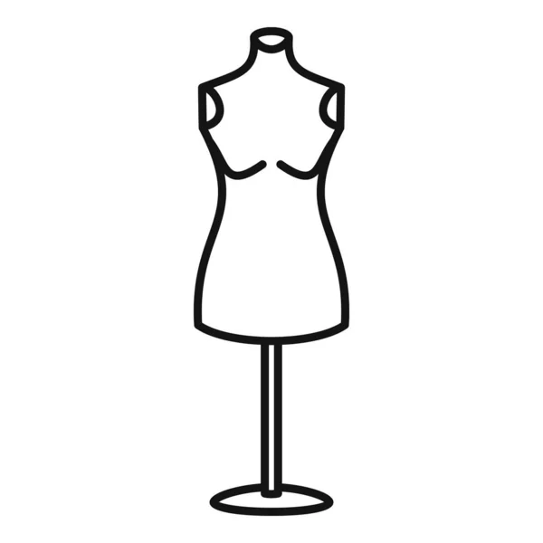 Dress mannequin icon, outline style — Stock Vector