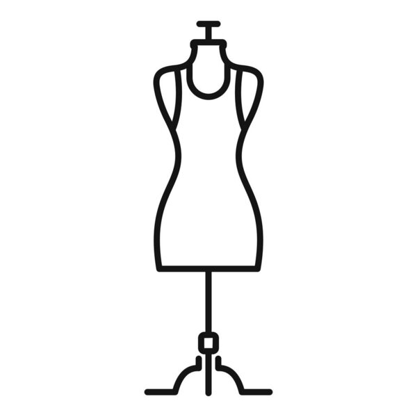 Fashion mannequin icon, outline style