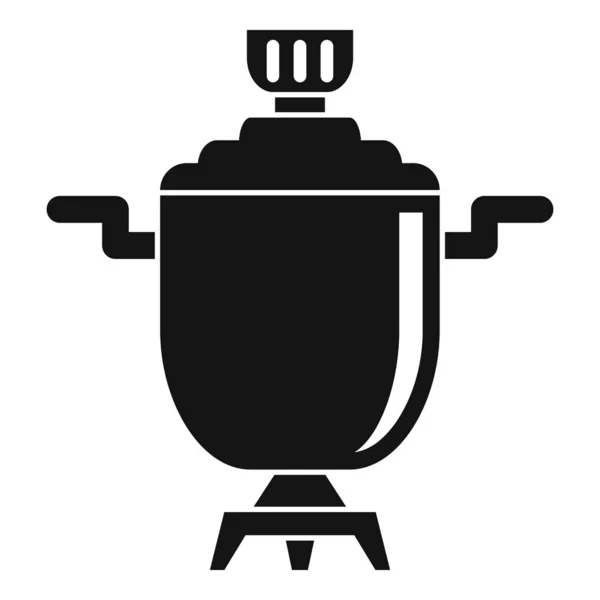 Icône samovar en métal, style simple — Image vectorielle