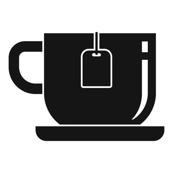 Çay fincanı simgesi, basit biçim — Stok Vektör