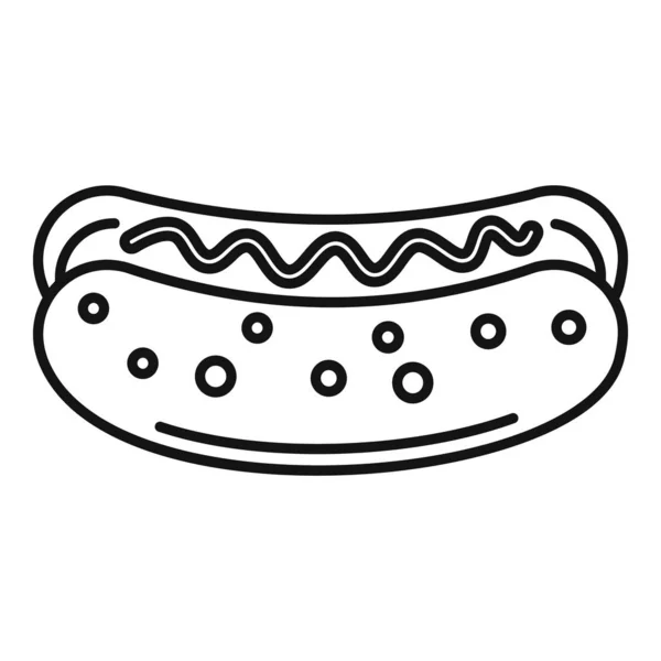 Hot-Dog-Ikone, Outline-Stil — Stockvektor