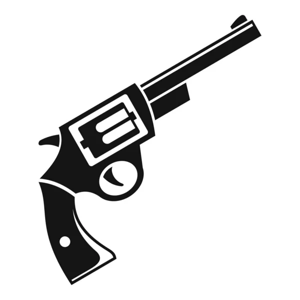 Çelik revolver simgesi, basit biçim — Stok Vektör