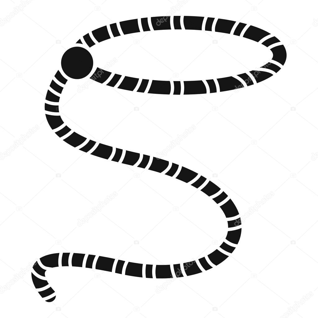 Cowboy rope icon, simple style