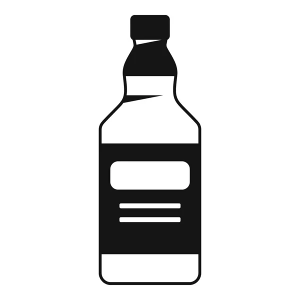 Icona bottiglia di whisky, stile semplice — Vettoriale Stock