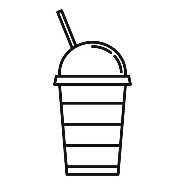 Icona della tazza di succo, stile contorno — Vettoriale Stock