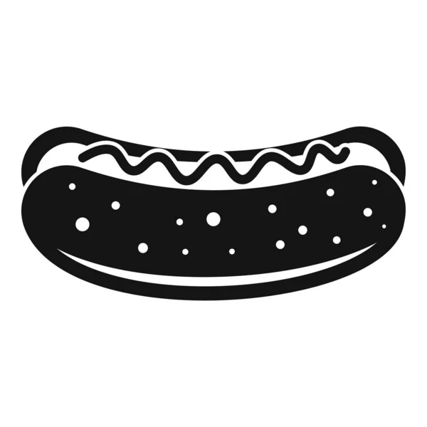 Hot dog ikona, jednoduchý styl — Stockový vektor