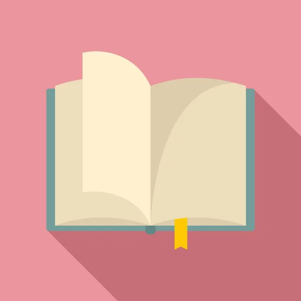 Open boek icoon, platte stijl — Stockvector