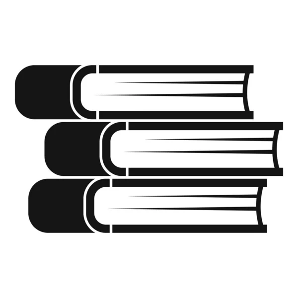 Icône de pile de livres, style simple — Image vectorielle