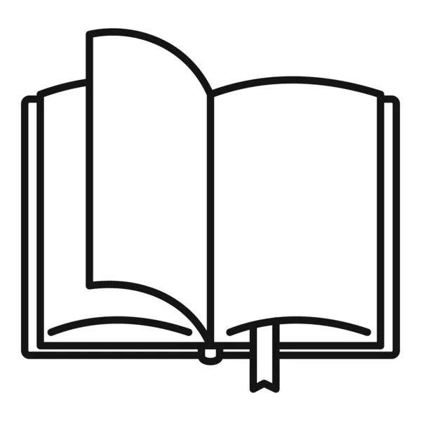Öppen bok ikon, skiss stil — Stock vektor