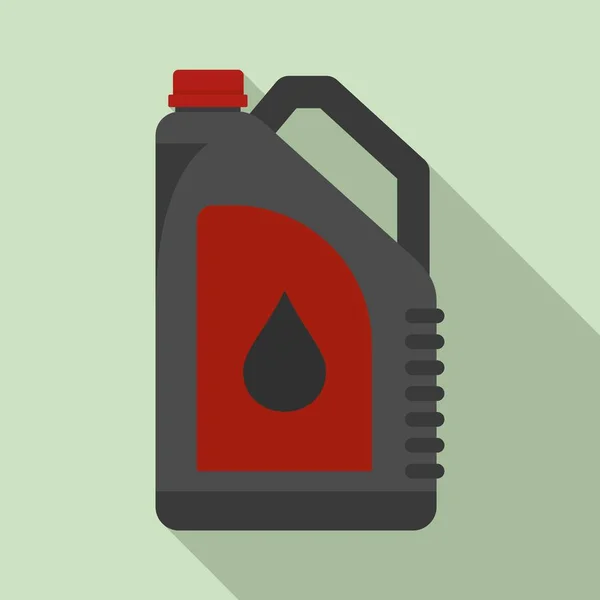 Plastic oil canister icon, flat style — 스톡 벡터