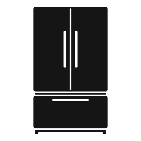 Kühlschranksymbol mit zwei Türen, einfacher Stil — Stockvektor