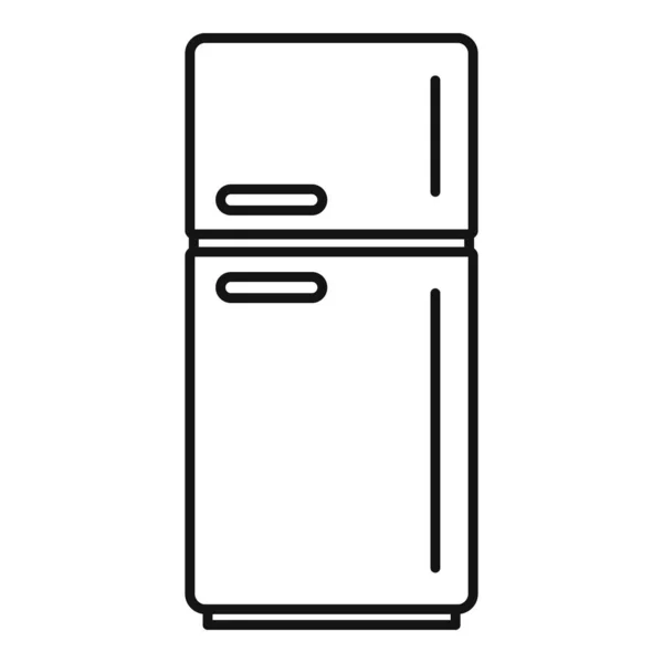 Ikone des Lebensmittelkühlschranks, Umriss des Stils — Stockvektor
