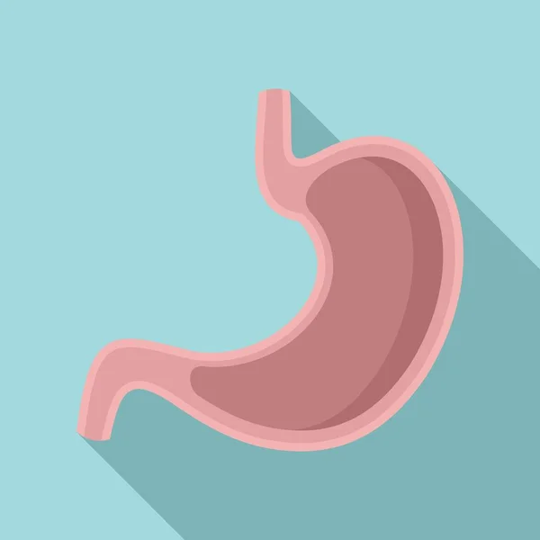 Icona della sezione dello stomaco, stile piatto — Vettoriale Stock
