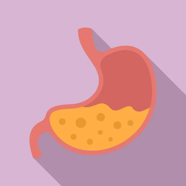Icono de estómago de comida, estilo plano — Archivo Imágenes Vectoriales