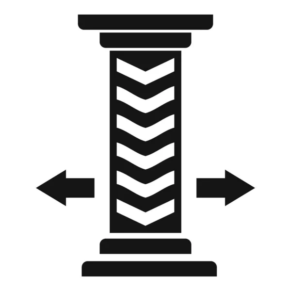 Säulensymbol Tiefgarage, schlichter Stil — Stockvektor