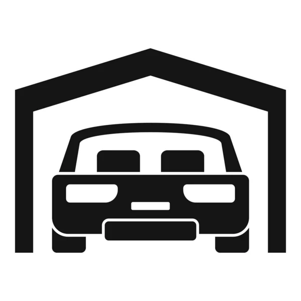 Ícone de garagem de estacionamento de carro, estilo simples —  Vetores de Stock