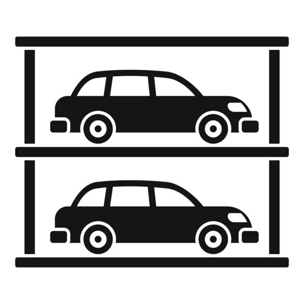 Podzemní obchoďák parkovací ikona, jednoduchý styl — Stockový vektor