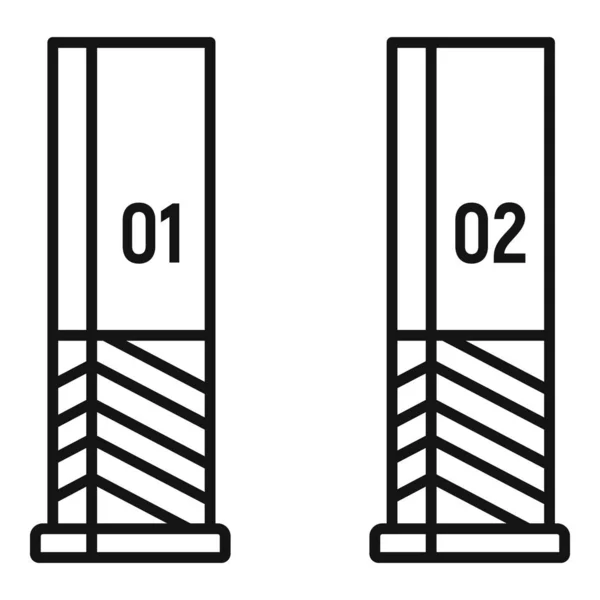 Tiefgaragen-Symbol, Umriss-Stil — Stockvektor
