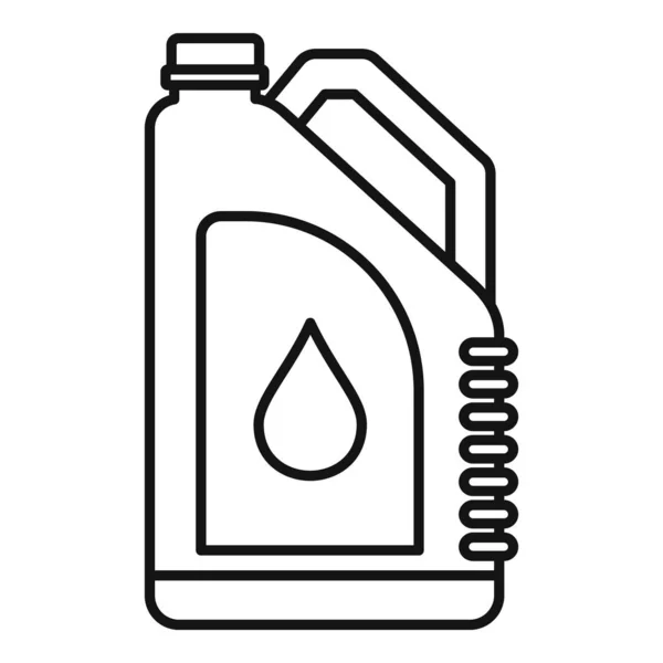 Icono de bote de aceite de plástico, estilo de contorno — Vector de stock