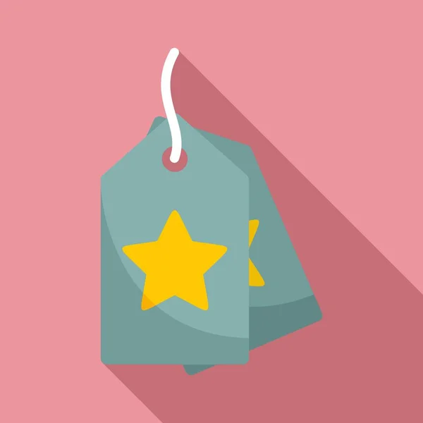 Loyalty price tag icon, flat style — 스톡 벡터