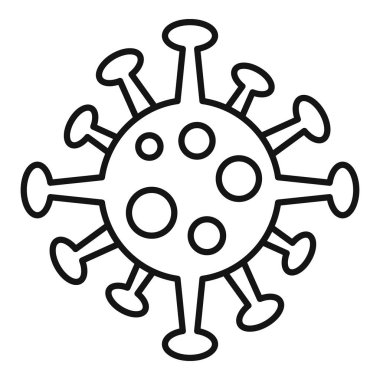 Virus bacteria icon, outline style clipart