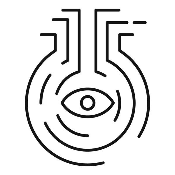 Eye magic alchymie ikona, obrys styl — Stockový vektor