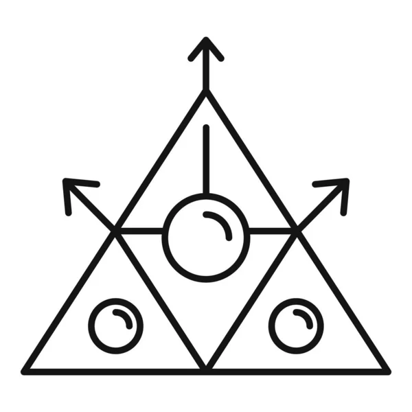 Alchemy triangle icon, outline style — 스톡 벡터