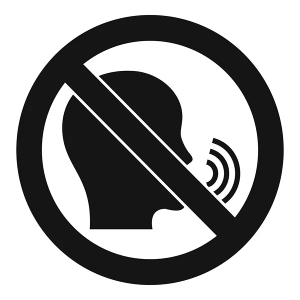 No speaking icon, simple style — 图库矢量图片