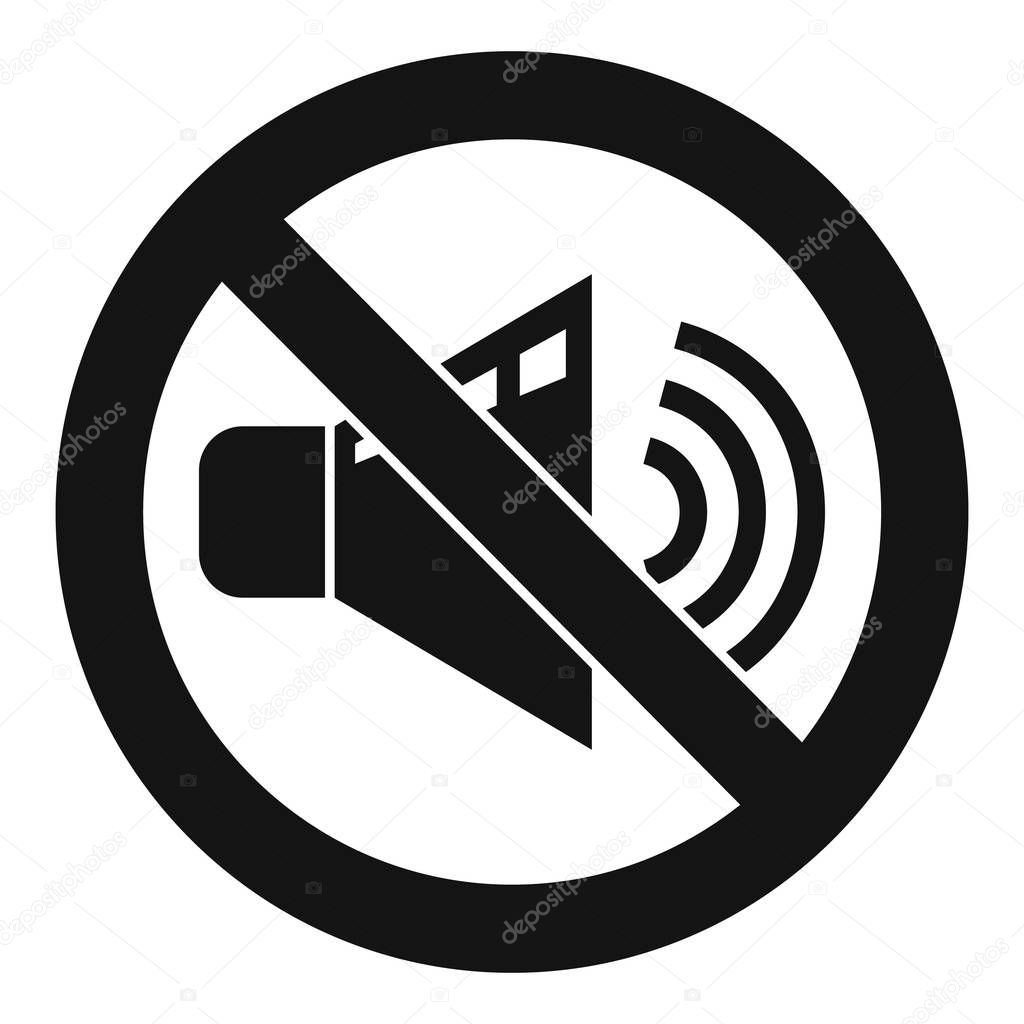 No sound speaker icon, simple style