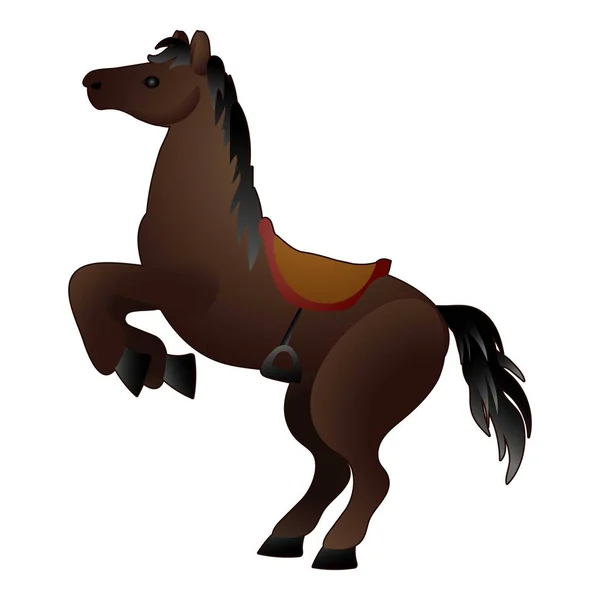 Западная икона лошади, мультяшный стиль — стоковый вектор