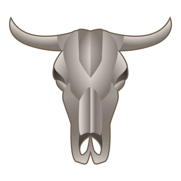 Иконка черепа коровы, мультяшный стиль — стоковый вектор