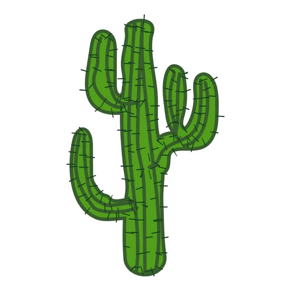 Icône de cactus du désert, style dessin animé — Image vectorielle