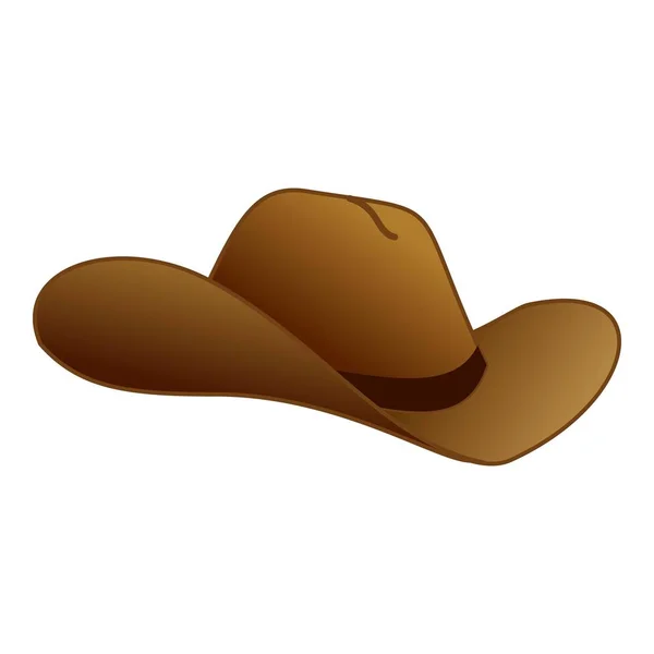 Icono de sombrero de vaquero, estilo de dibujos animados — Vector de stock