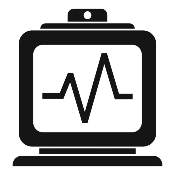 Icono del electrocardiograma del hospital, estilo simple — Vector de stock