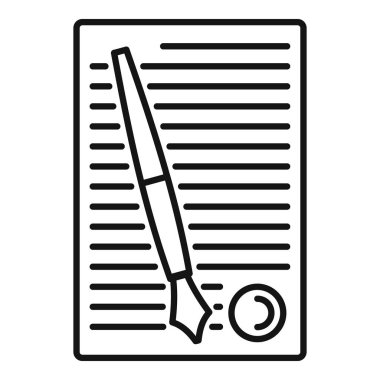 Legislation paper icon, outline style vector