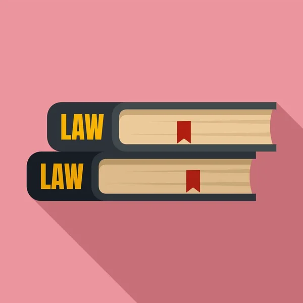 Icona del libro di legge, stile piatto — Vettoriale Stock