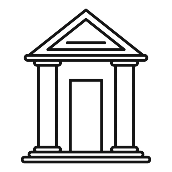 Ref-building icon, outline style — стоковый вектор