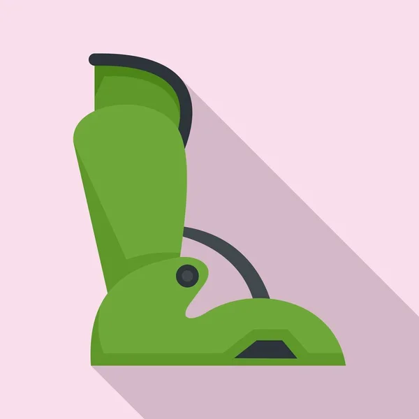 Üstü açık bebek arabası koltuğu simgesi, düz stil. — Stok Vektör