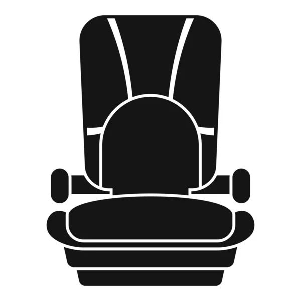 Icône de siège de voiture de bébé de route, style simple — Image vectorielle