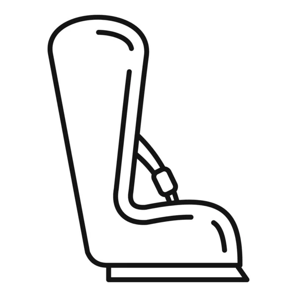 Ikon kursi bayi mobil keamanan, gaya garis besar - Stok Vektor