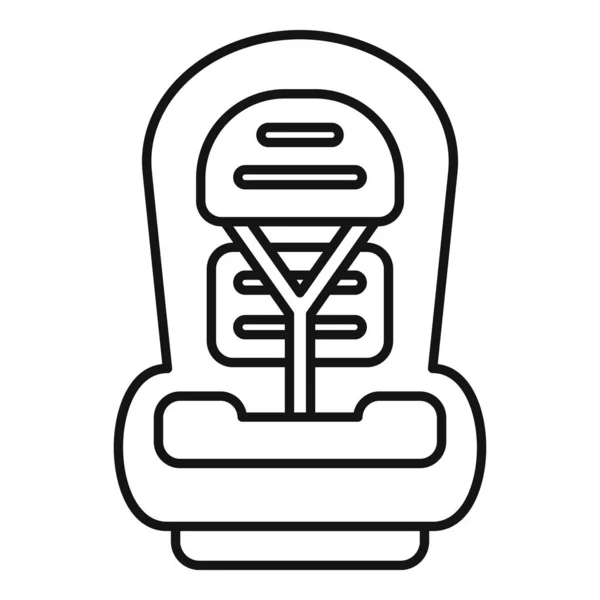 Aile bebek arabası koltuğu ikonu, taslak tarzı — Stok Vektör