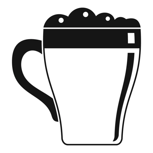 Icono de vidrio Kvass, estilo simple — Vector de stock