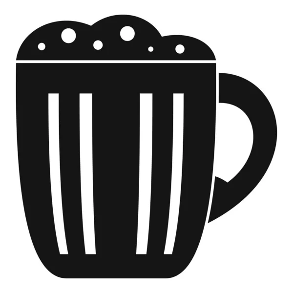 Becher kvass icon, einfacher Stil — Stockvektor